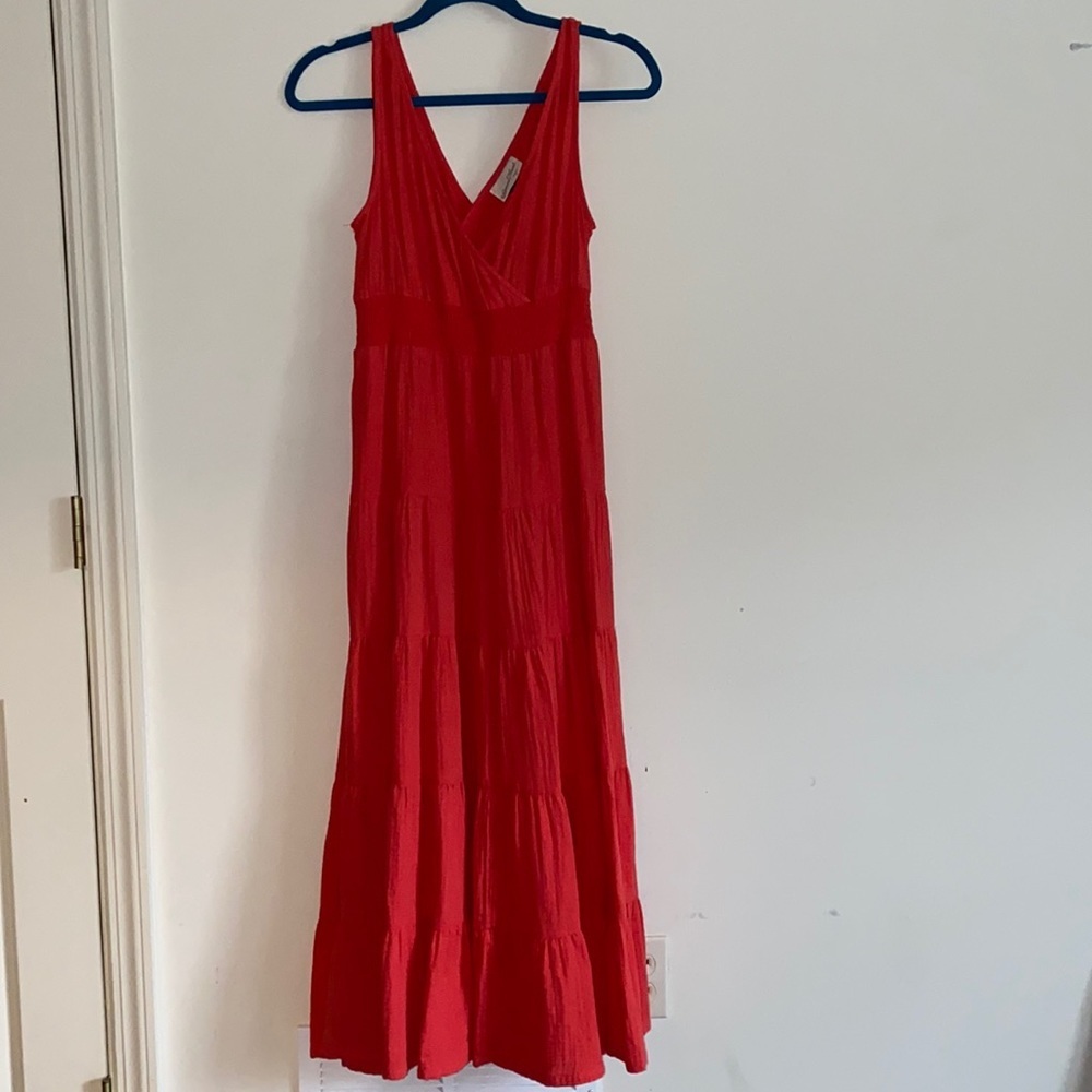 flowy red dress